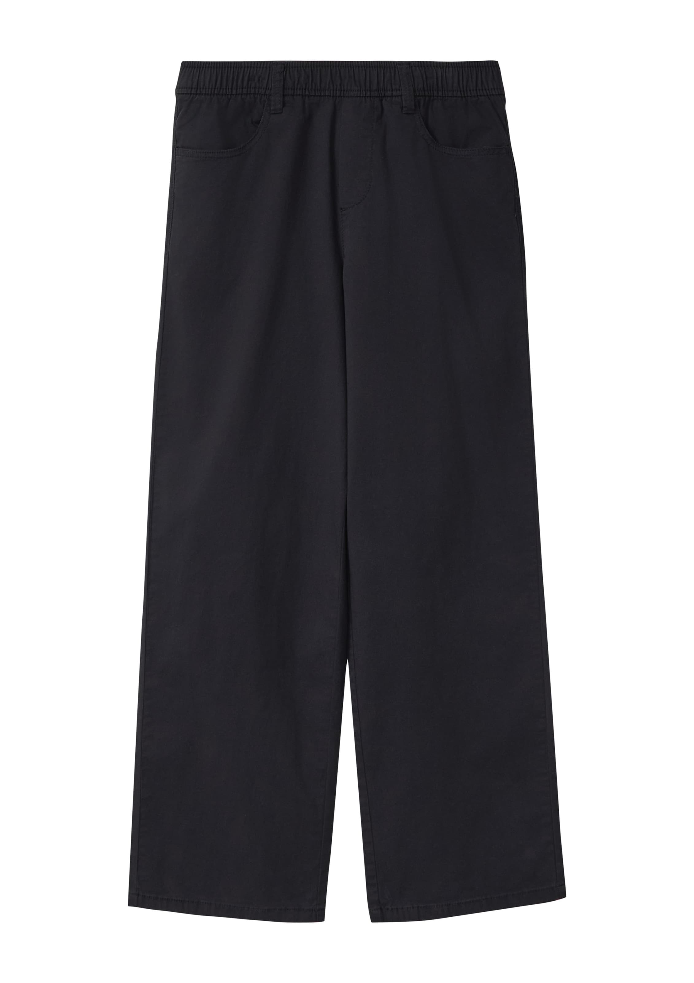 s.Oliver Wide leg Broek ' BAGGY ' in Zwart: voorkant