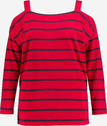 Sweat-shirt Ulla Popken en rouge : devant