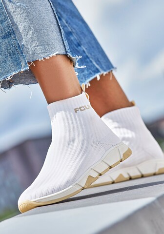 FCUK Slip-Ons in White: front