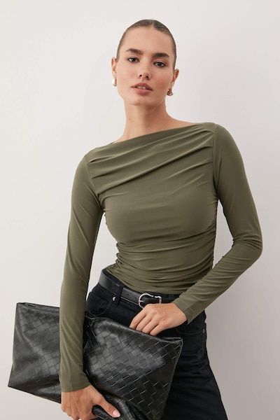 Trendyol Shirt in XS in oliv, Produktansicht