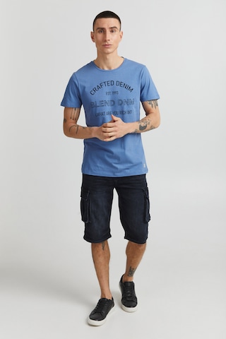 BLEND T-Shirt 'ALBO' in Blau