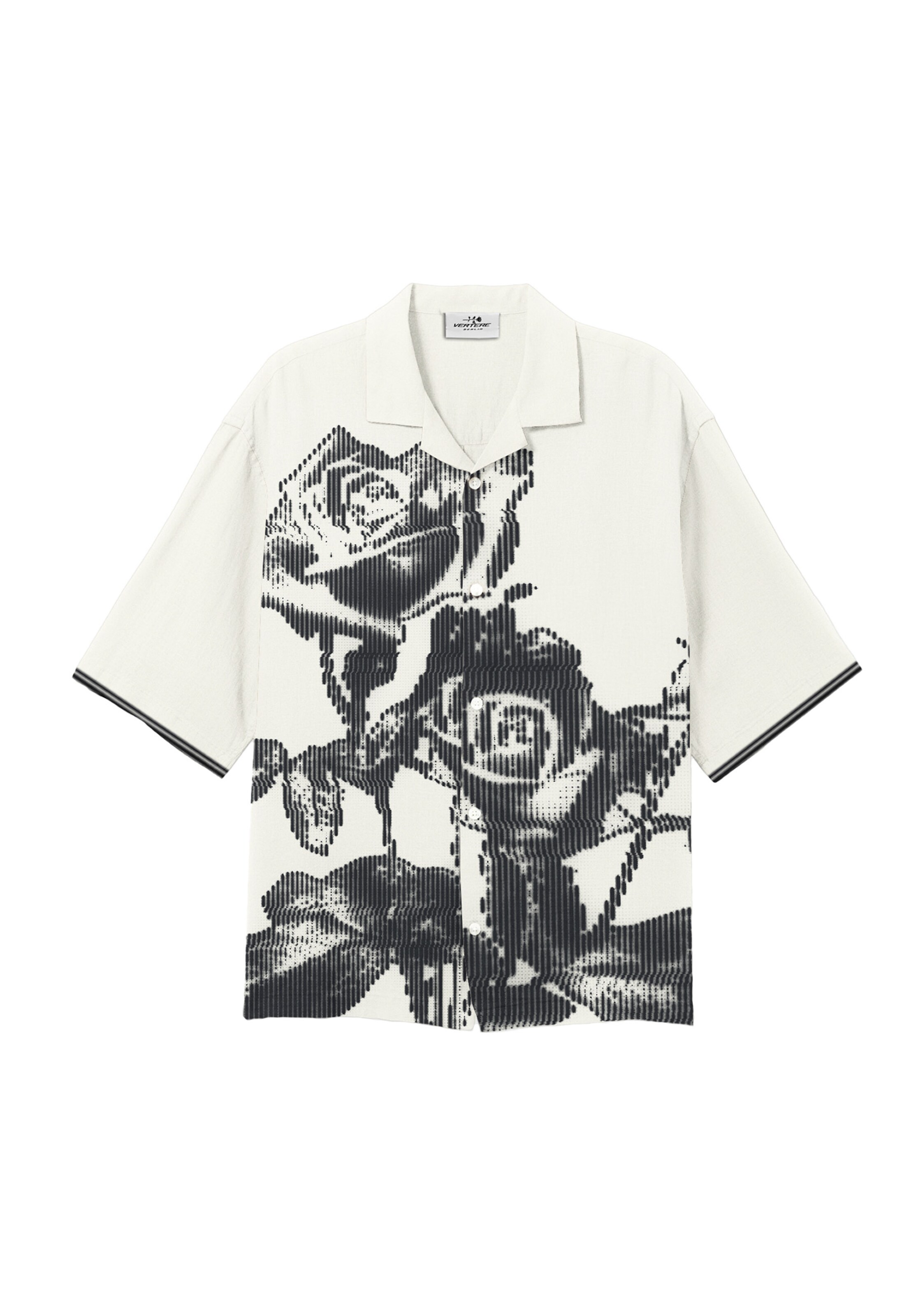 Vertere Berlin Shirt in L in de kleur Crème / Zwart gemêleerd, Productweergave