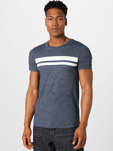T-Shirt TOM TAILOR DENIM en bleu : devant