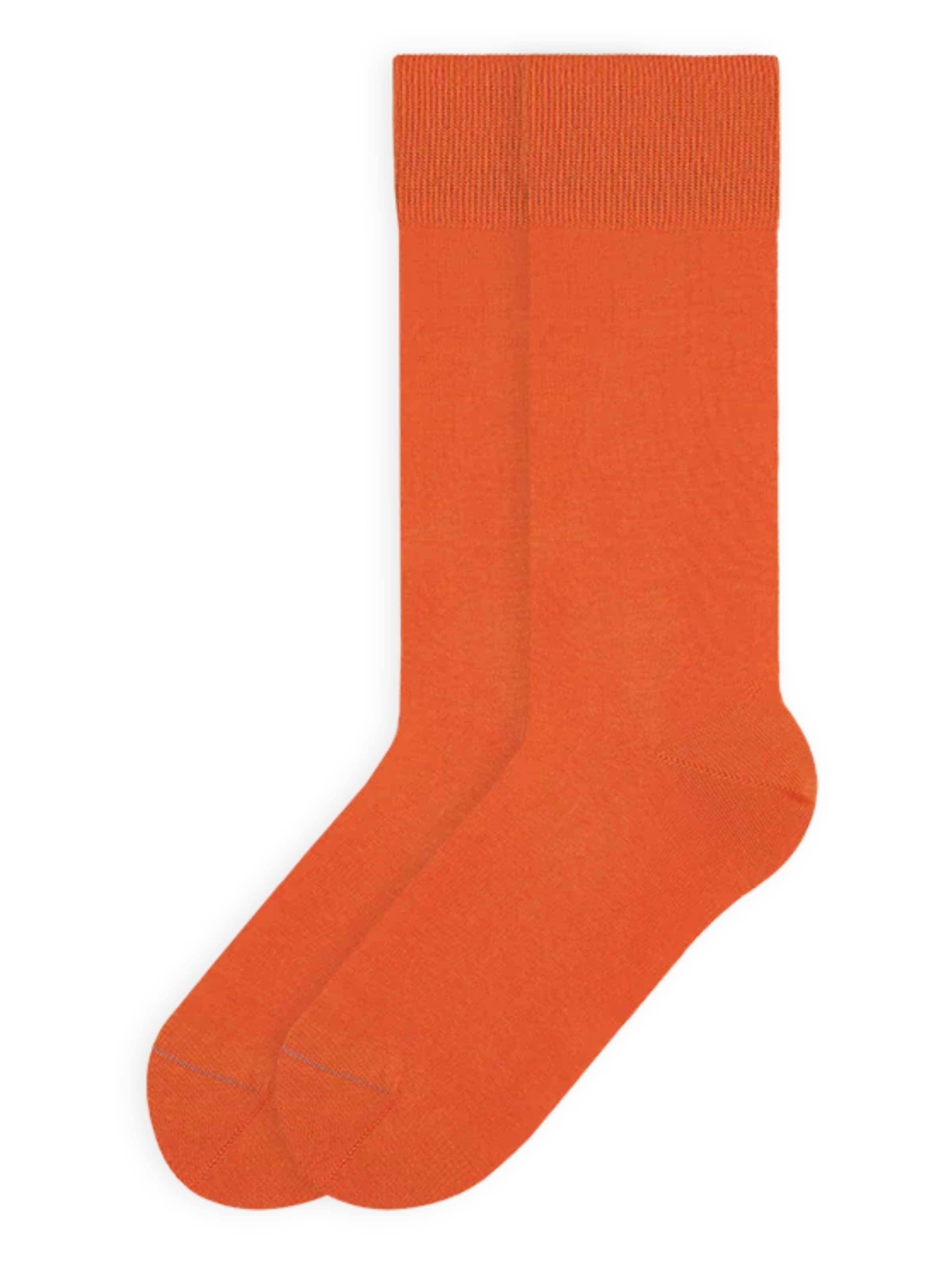 Von Jungfeld Socks 'Signature Innenbund' in Orange: front