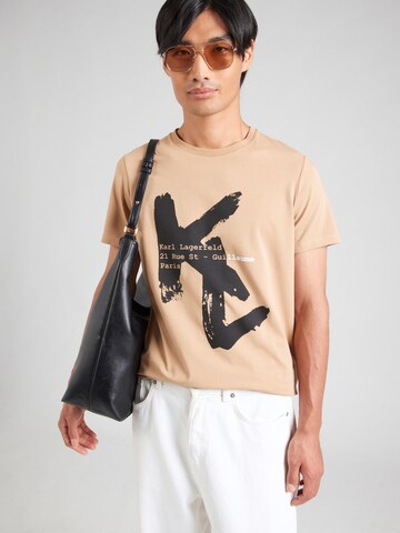 Karl Lagerfeld T-Shirt in Beige: Vorderseite