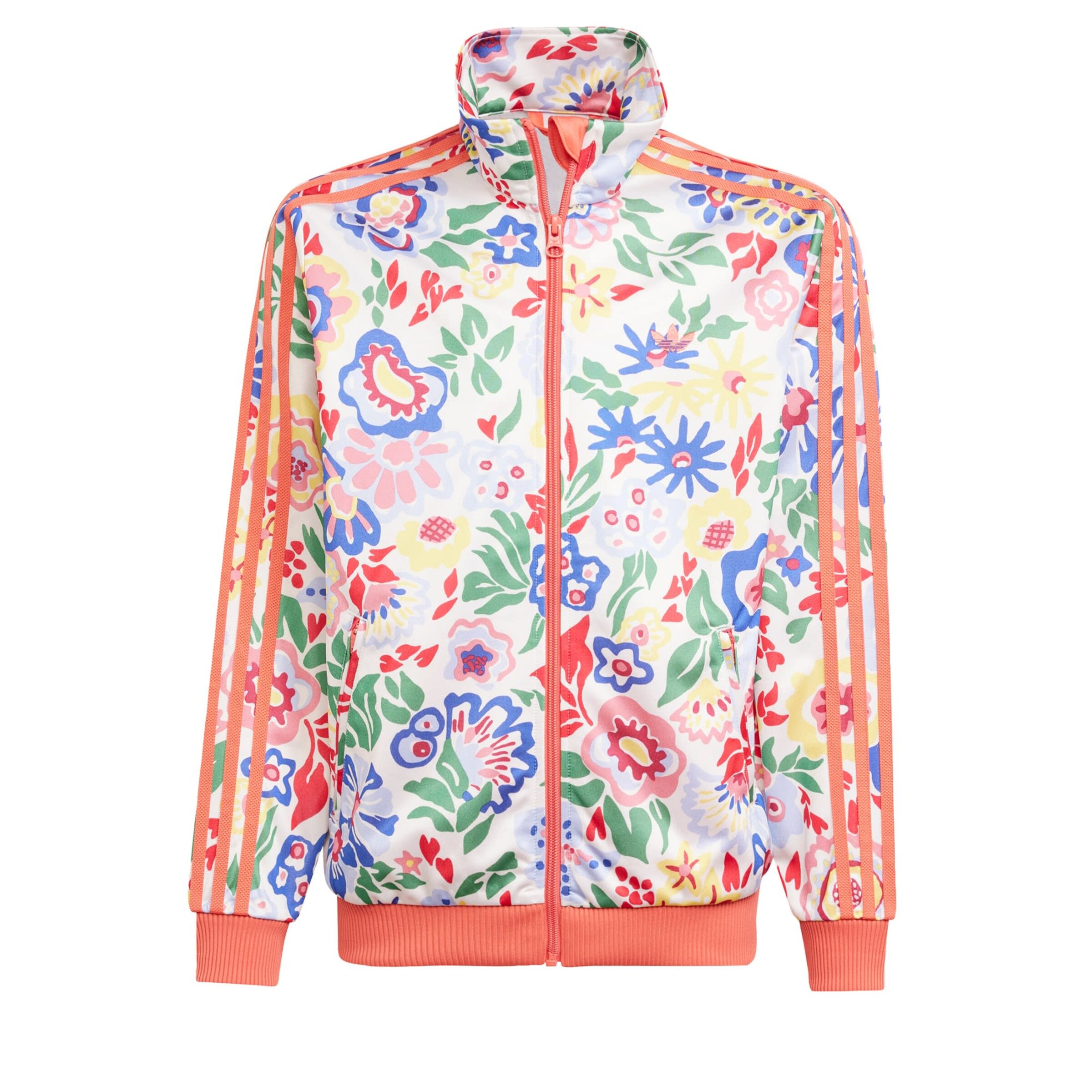 ADIDAS ORIGINALS Sweatjacke 'Adidas Originals x Liberty London Firebird' in Weiß: Vorderseite