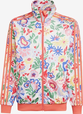 Veste de survêtement 'Adidas Originals x Liberty London Firebird' ADIDAS ORIGINALS en blanc : devant