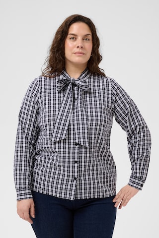 KAFFE CURVE Shirt in Blauw: voorkant