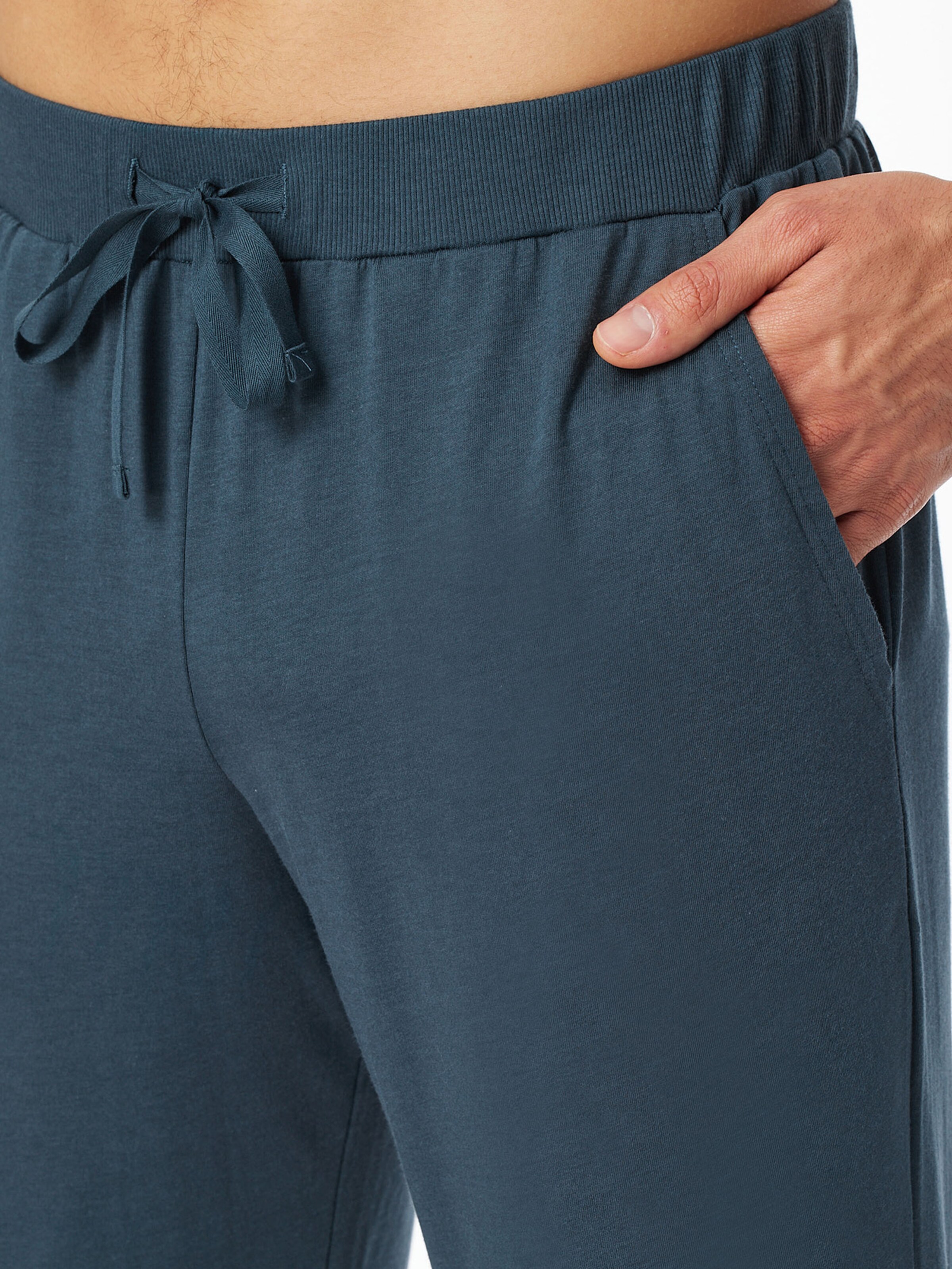 Pyjama long 'Modern Nightwear' SCHIESSER en bleu