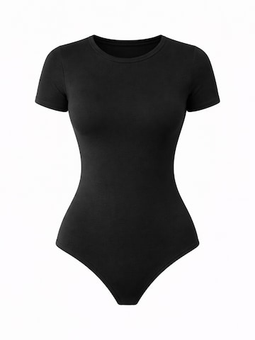 LEAFLETIC Bodysuit in Black: front