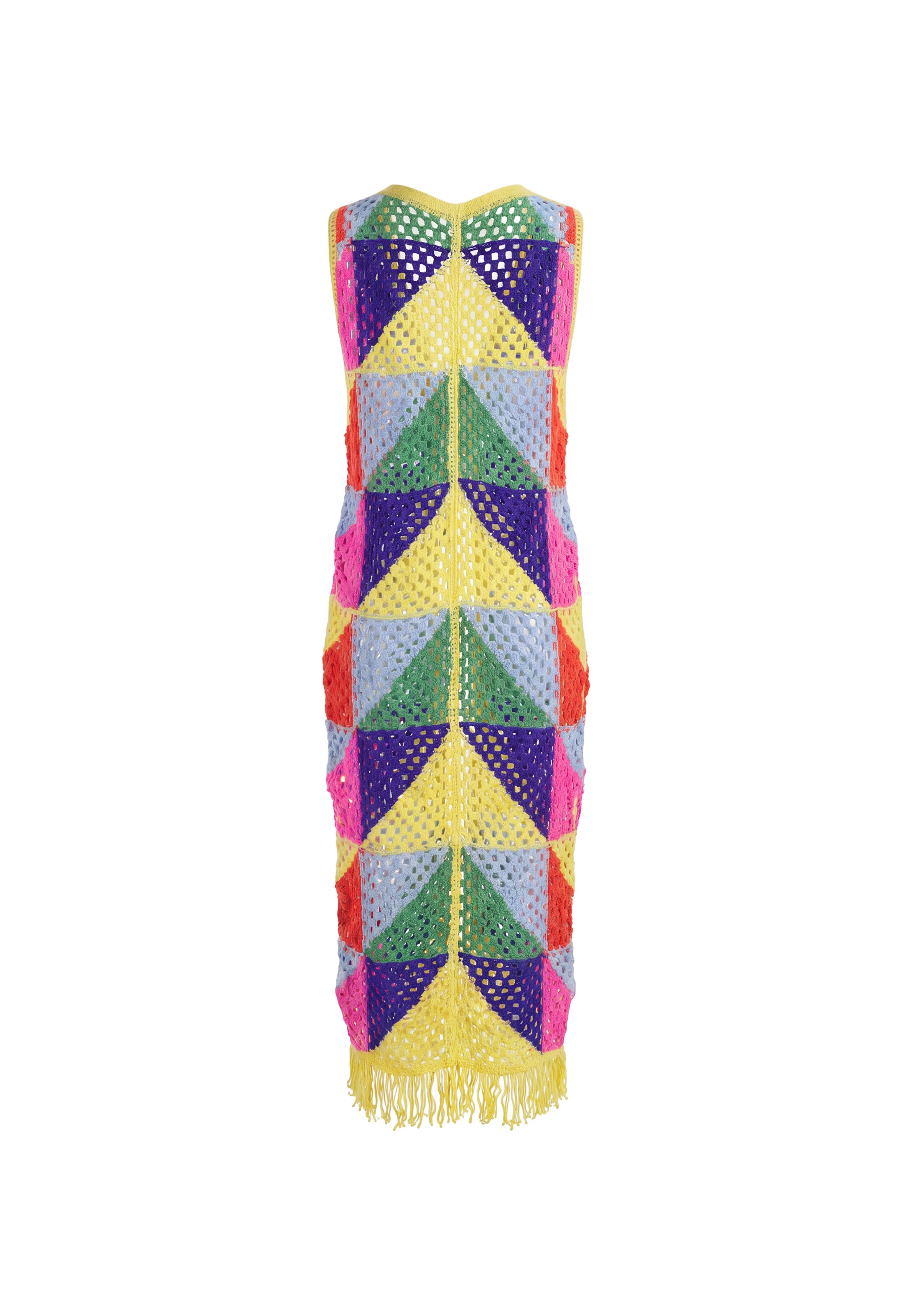 IZIA Gebreide mantel 'Boho' in Geel