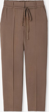 Ipekyol Regular Pleated Pants in Brown: front