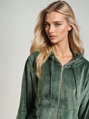 Funky Buddha - Sudadera con cremallera en verde