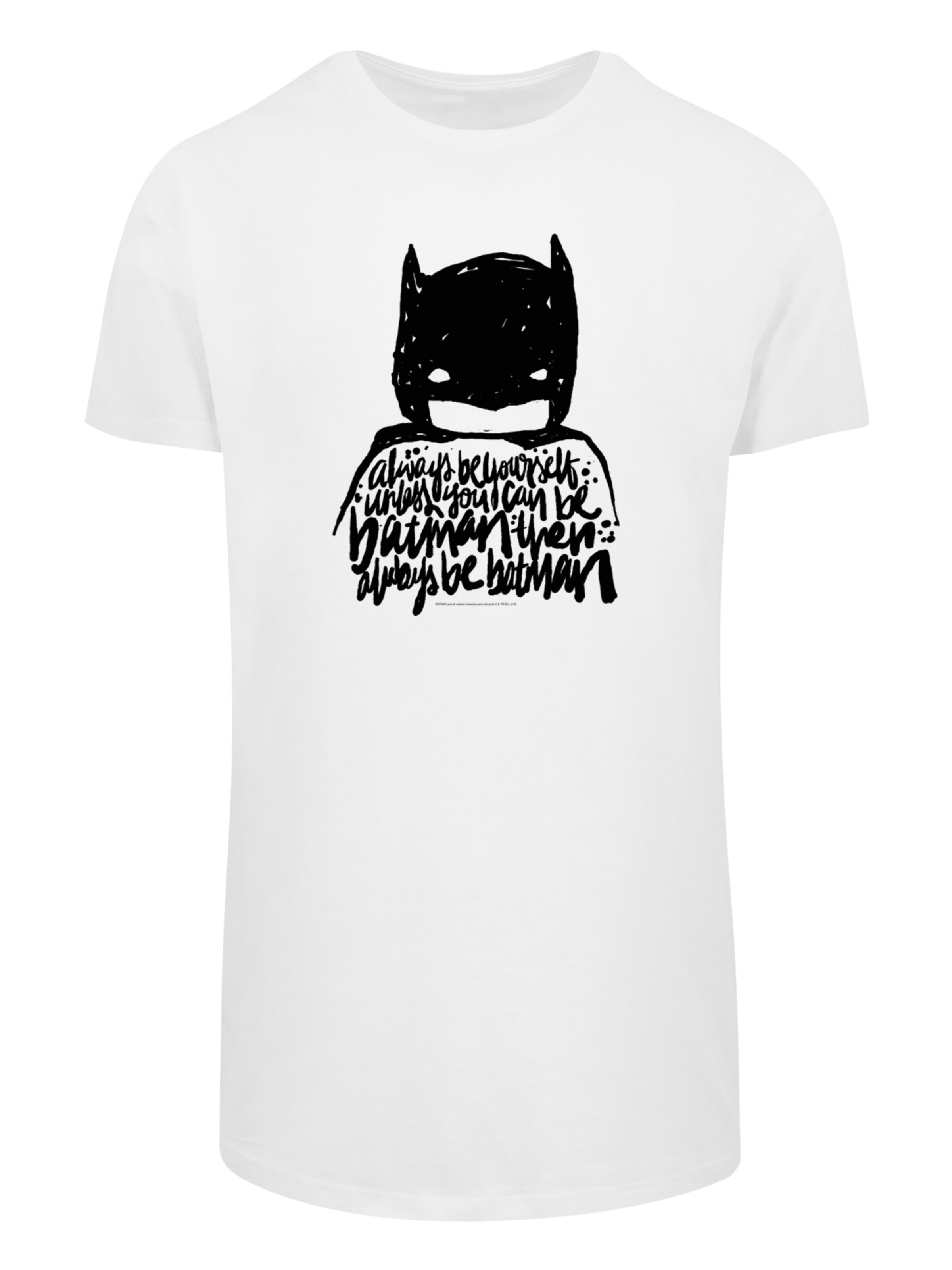 F4NT4STIC Shirt 'DC Comics Batman Always Be Yourself' in White: front