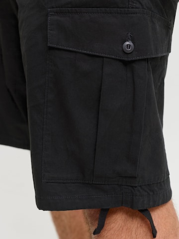 Jack & Jones Plus Baggy Cargobukser i sort