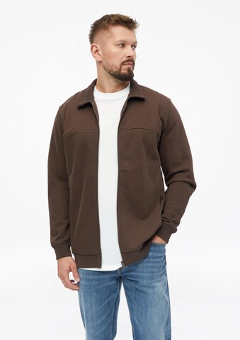 s.Oliver Sweatjacke in Braun: Vorderseite