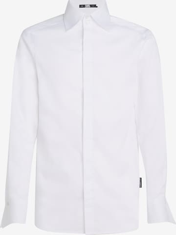 Coupe regular Chemise 'Essential' Karl Lagerfeld en blanc : devant