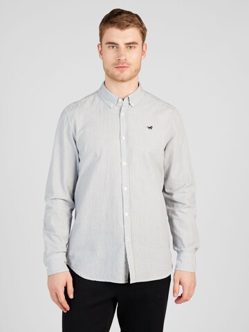 MUSTANG Regular fit Button Up Shirt 'CLEMENS' in Grey: front
