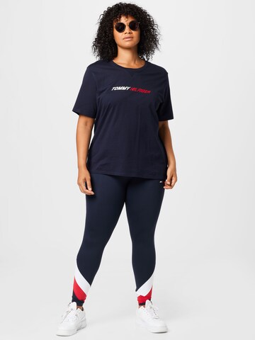 Tricou de la Tommy Hilfiger Curve pe albastru