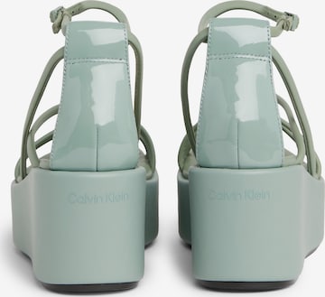 Calvin Klein Sandalen met riem in Groen