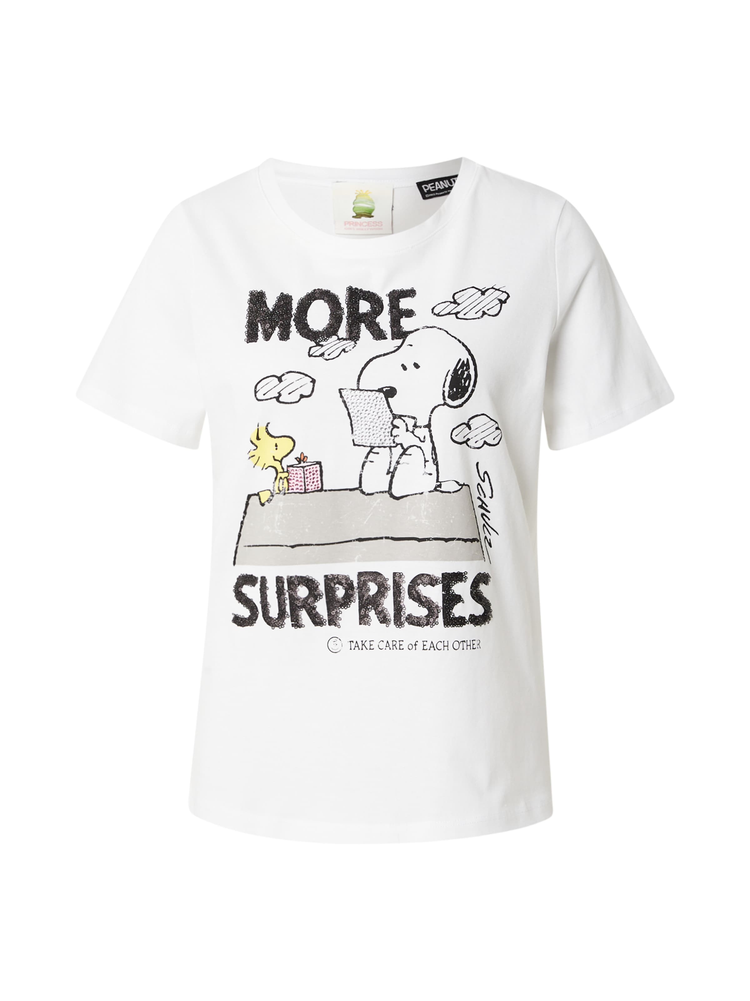 PRINCESS GOES HOLLYWOOD Särk 'Snoppy More Suprises', värv valge: eest vaates