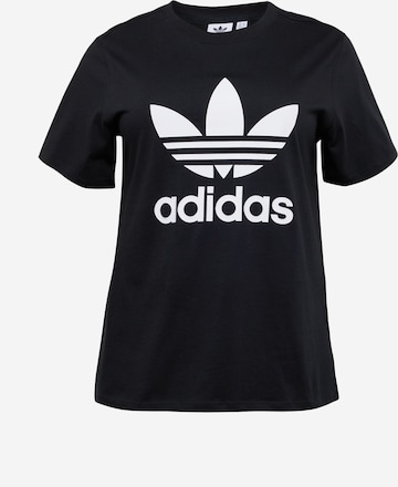 Tricou 'Adicolor Classics Trefoil ' de la ADIDAS ORIGINALS pe negru: față