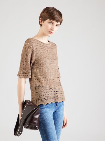 JDY Sweter 'JDYSUN LAY' w kolorze brązowy: przód