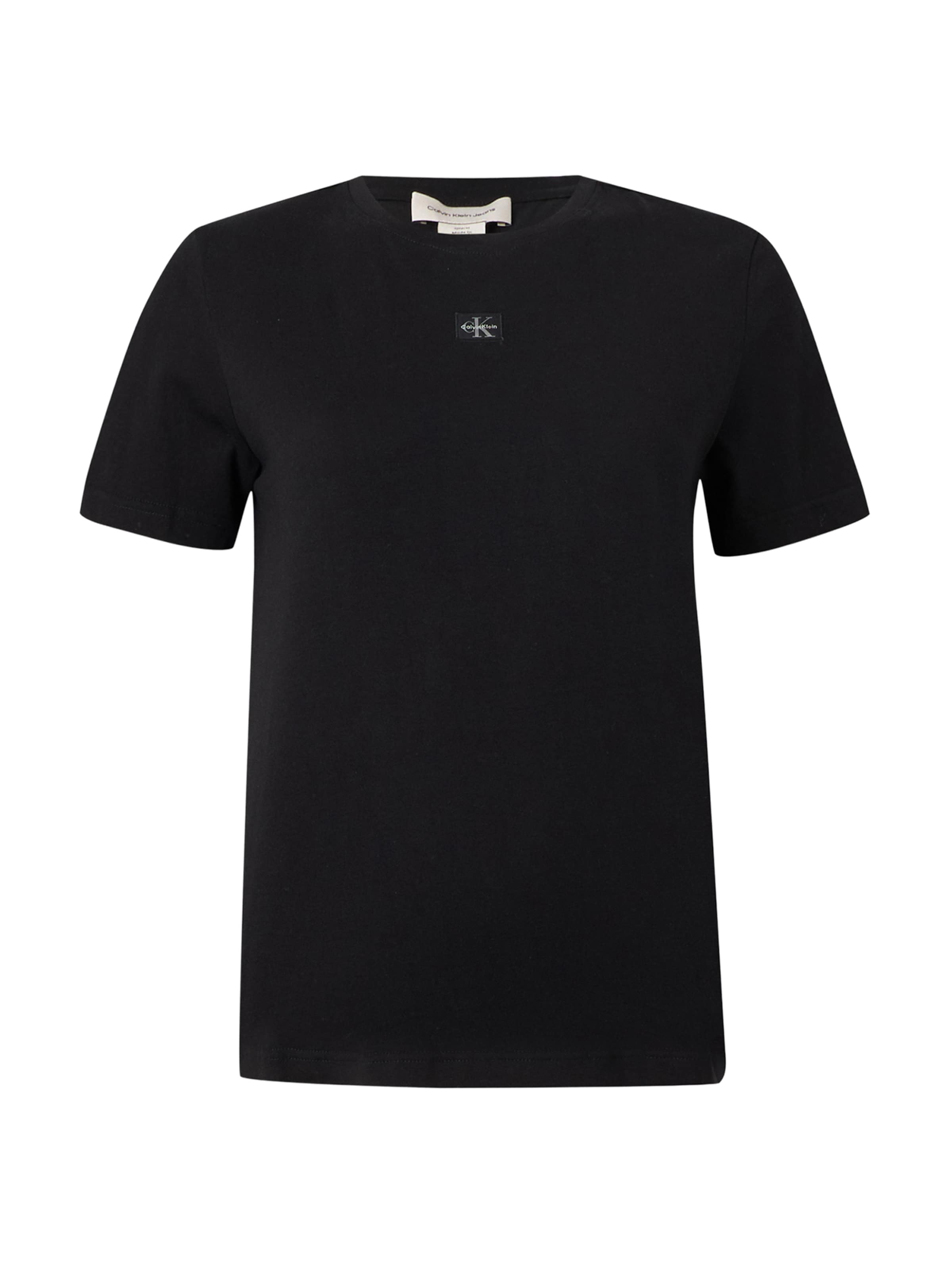 Tricou de la Calvin Klein Jeans pe negru: față