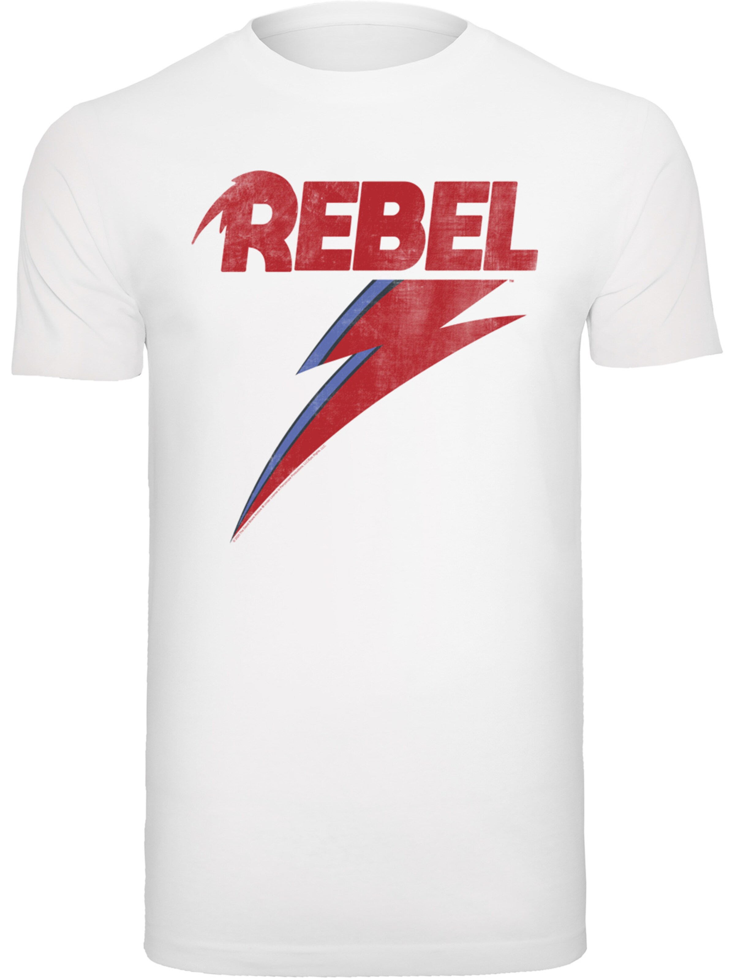 F4NT4STIC T-Shirt 'David Bowie' in Weiß: Vorderseite