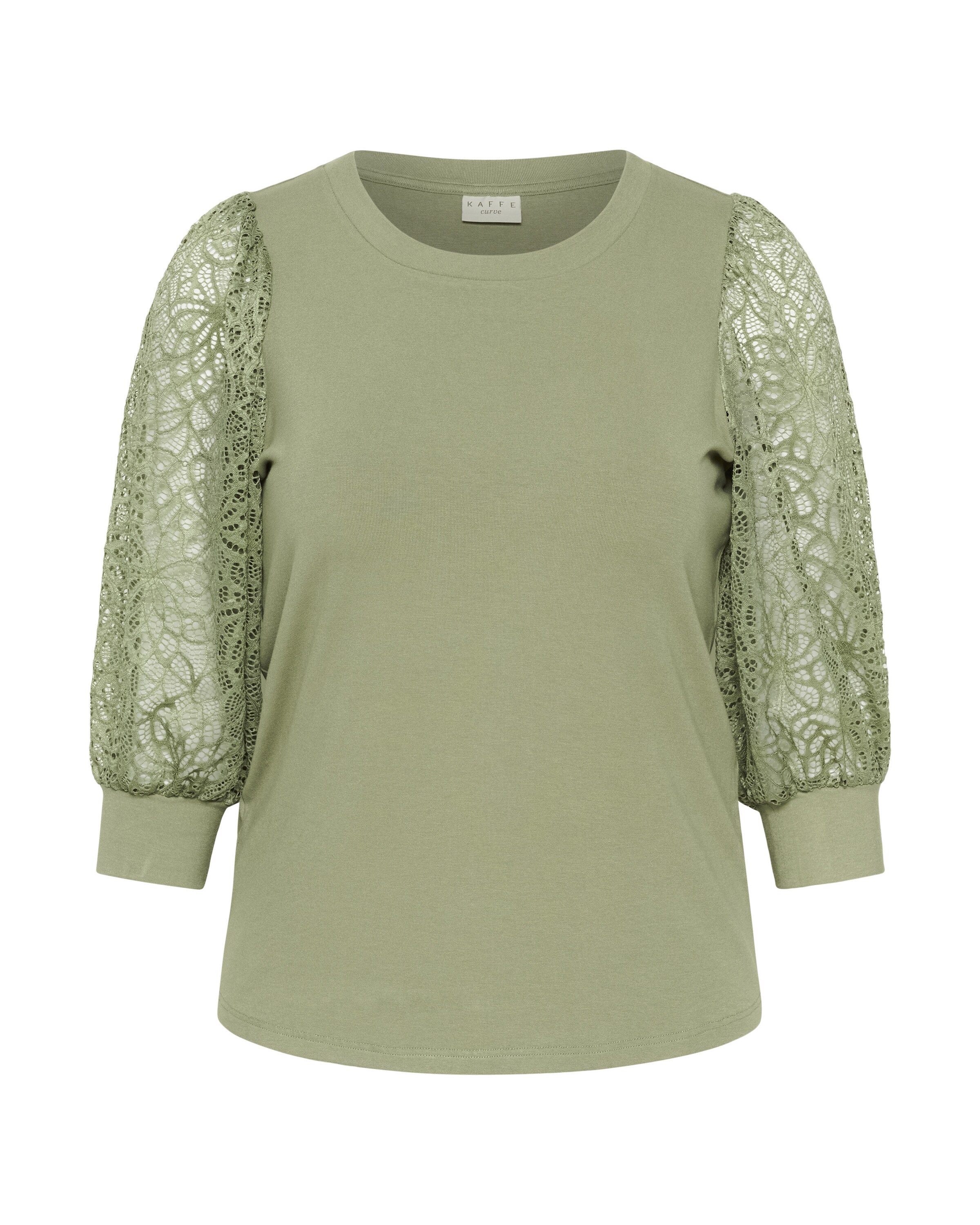 KAFFE CURVE Blouse 'KCbella' in Green: front