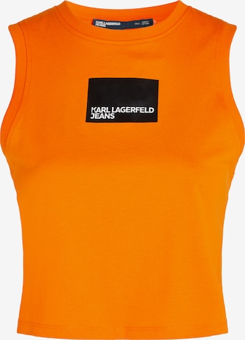 KARL LAGERFELD JEANS - Top em laranja: frente