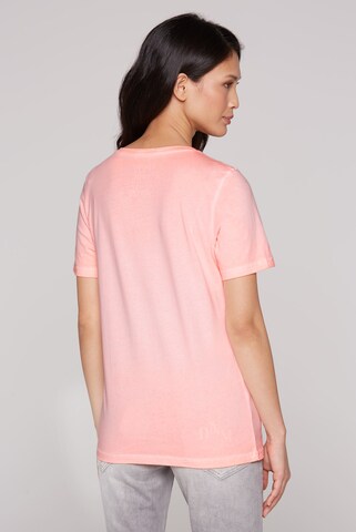 Soccx T-Shirt mit Wording Print in Orange