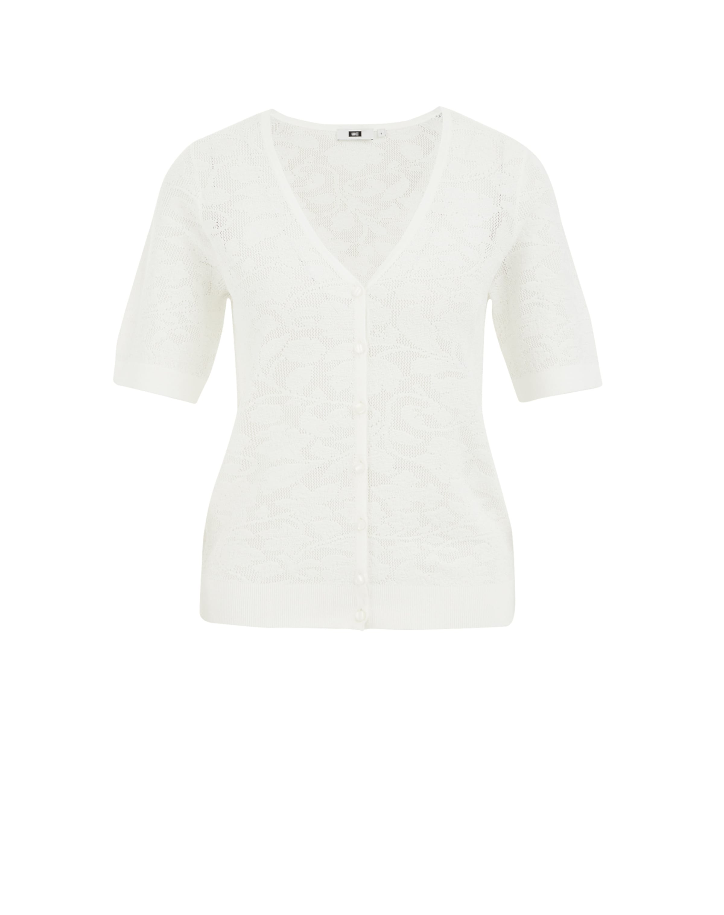 WE Fashion Kardigan – bílá: přední strana