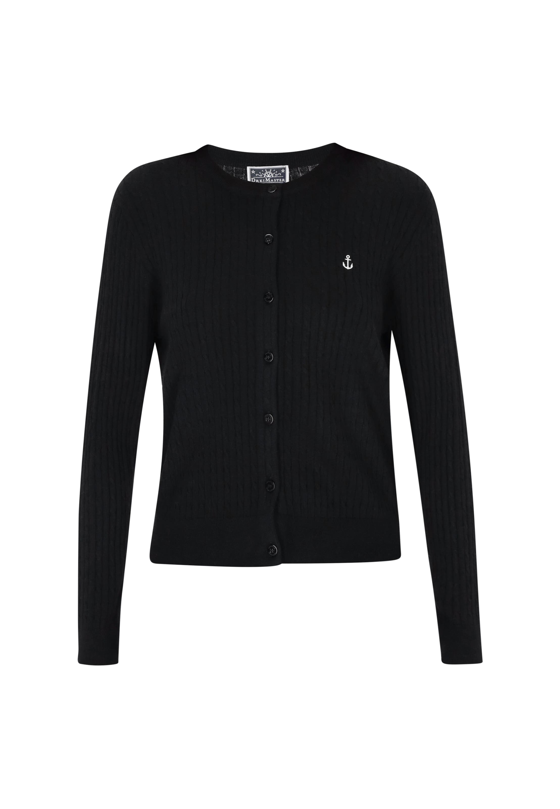 DreiMaster Maritim - Cárdigan en negro: frente