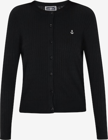 DreiMaster Maritim - Cárdigan en negro: frente