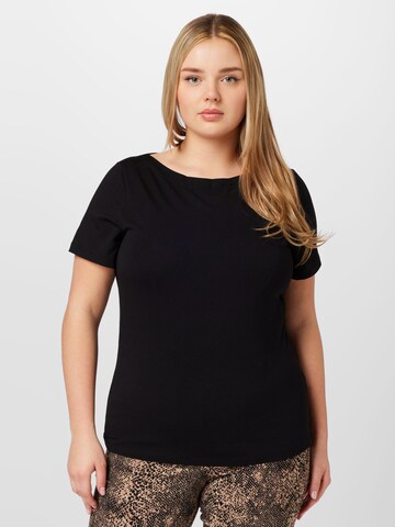 Vero Moda Curve T-Shirt 'Vanda' in Schwarz: predná strana