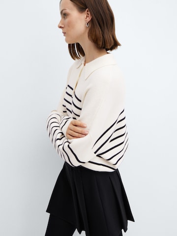 MANGO Sweater 'RICCIOVE' in White