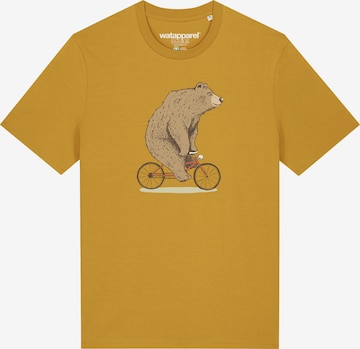 Watapparel T-Shirt ' Fahrradbär ' in Gelb: Vorderseite
