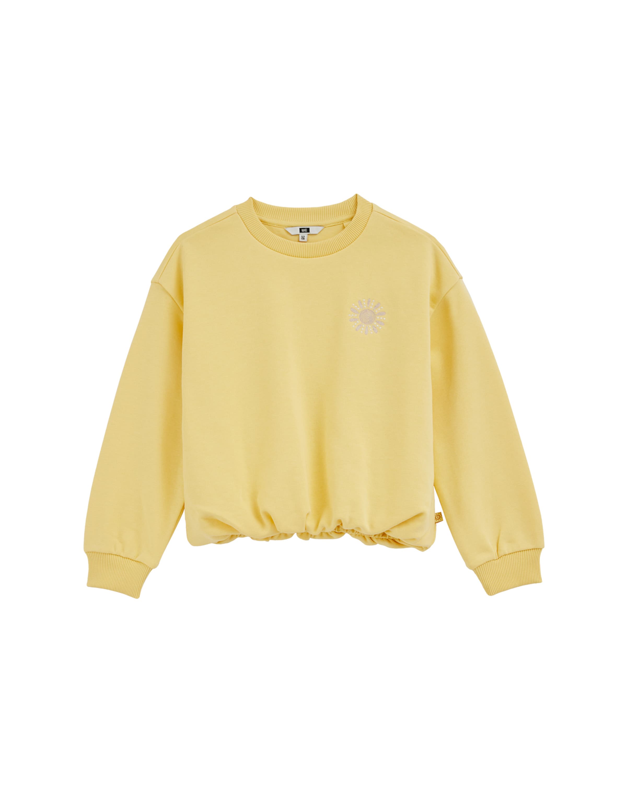 Sweat-shirt WE Fashion en jaune : devant
