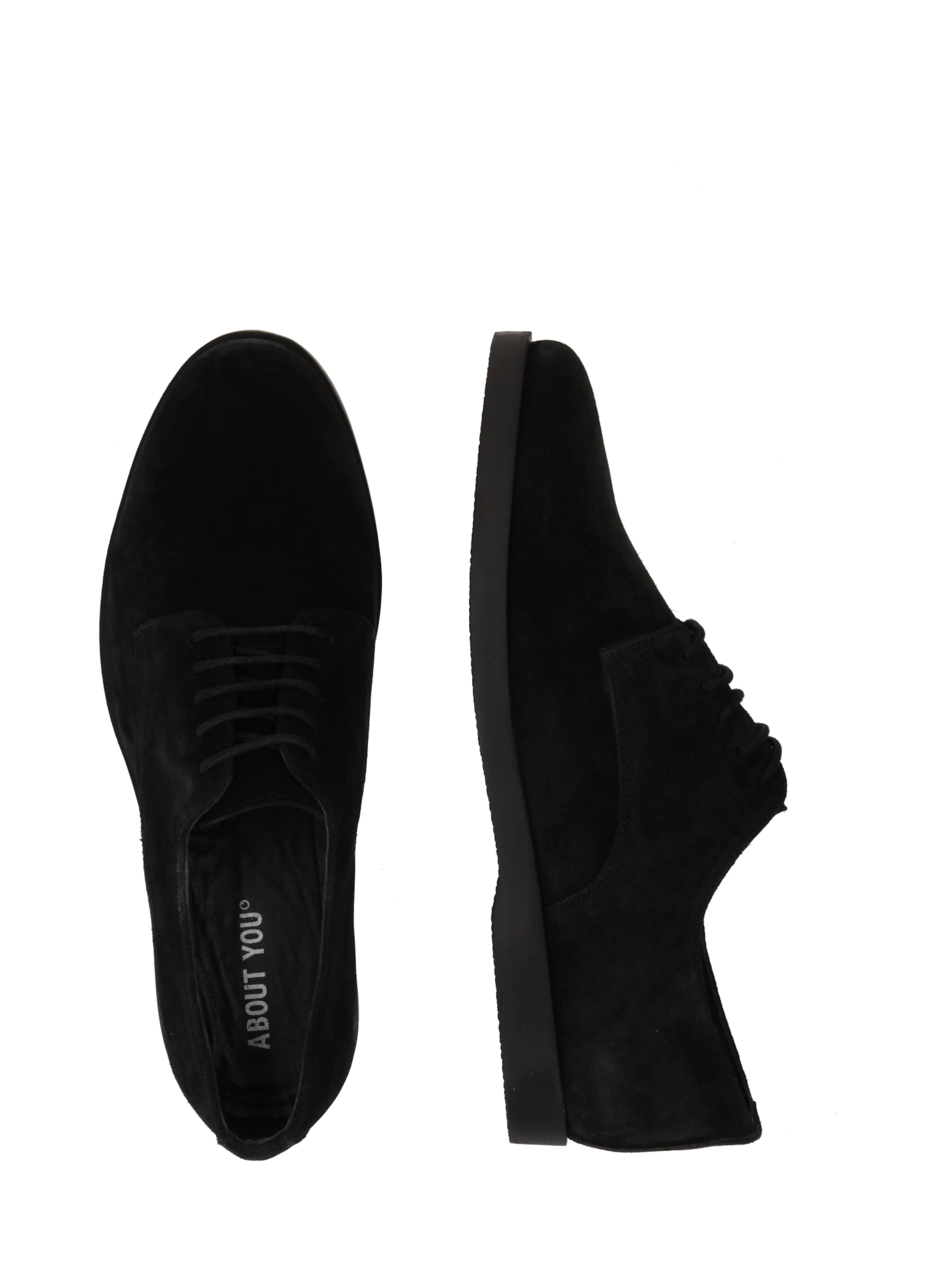 ABOUT YOU Lace-Up Shoes 'Finn' in Black