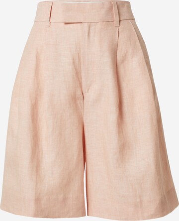 Wide leg Pantaloni con pieghe di Banana Republic in arancione: frontale