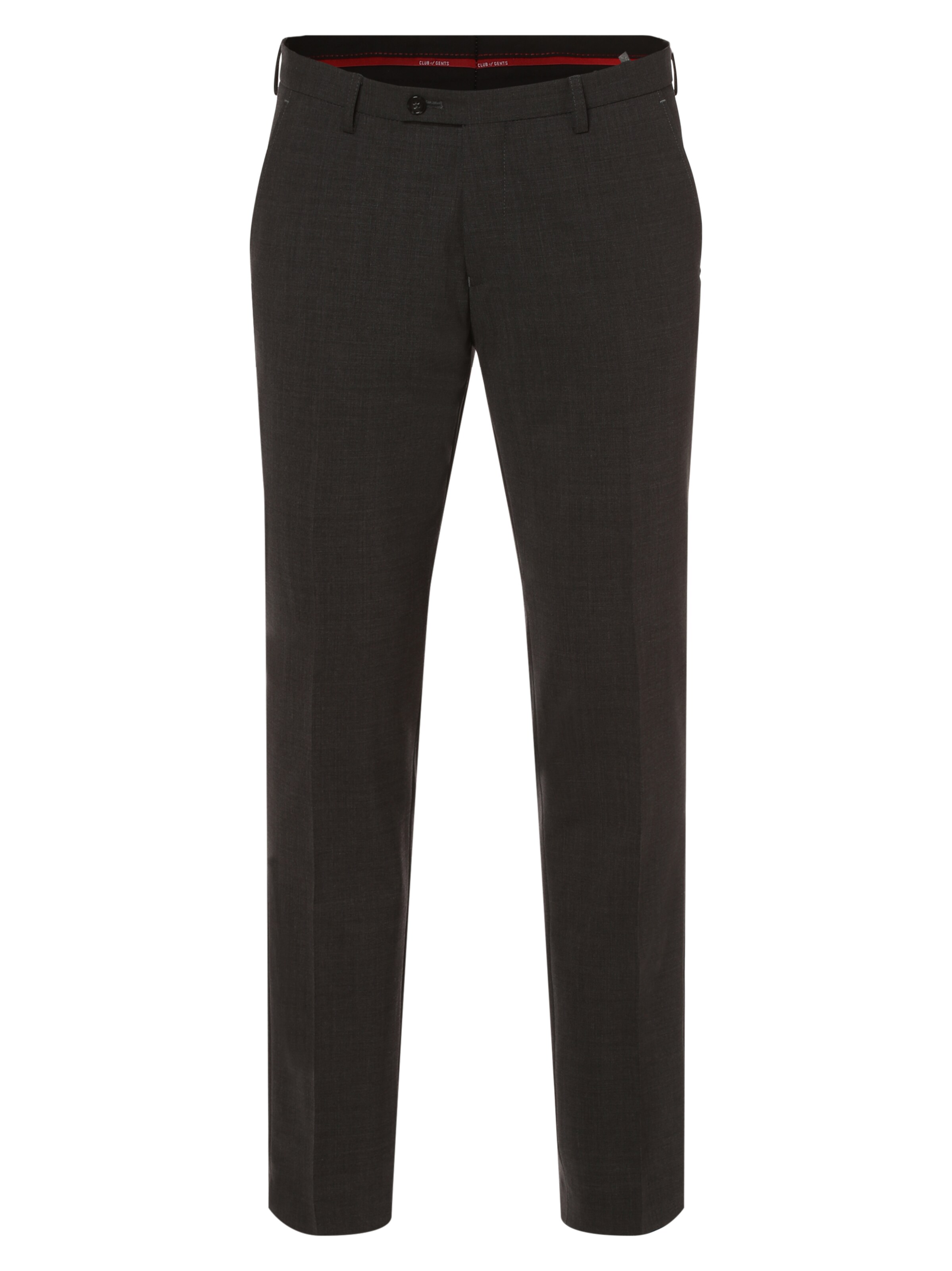 CARL GROSS Regular Pleat-Front Pants 'Cedric' in Grey: front
