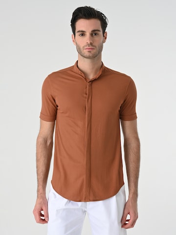 Antioch Slim fit Button Up Shirt in Brown