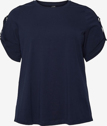 Vero Moda Curve Shirt 'Alina' in Blauw: voorkant