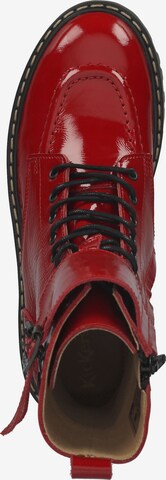 Kickers Lace-Up Ankle Boots in Red