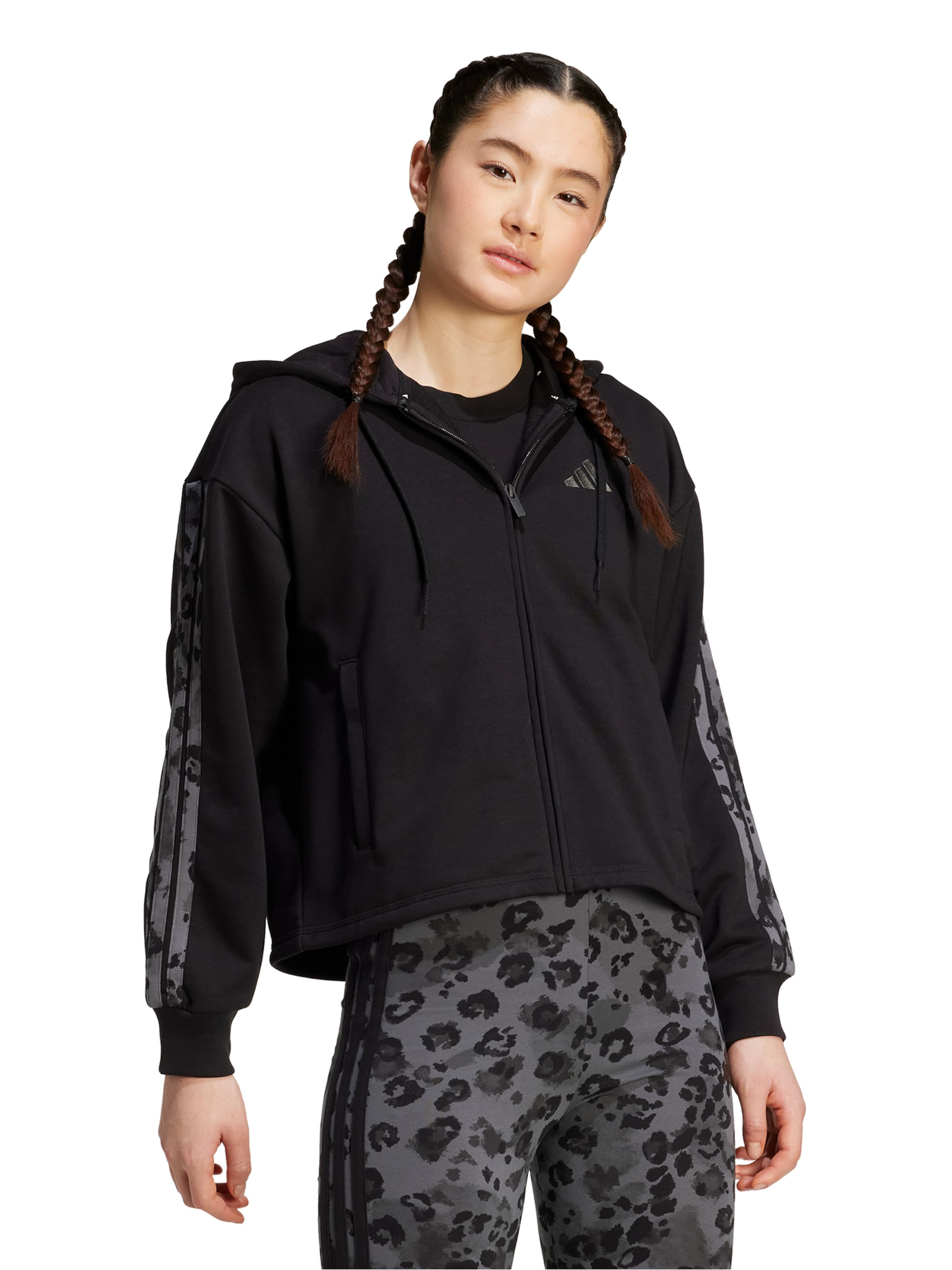 Giacca di felpa sportiva di ADIDAS SPORTSWEAR in nero