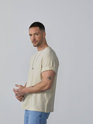 T-Shirt 'Falk' DAN FOX APPAREL en beige