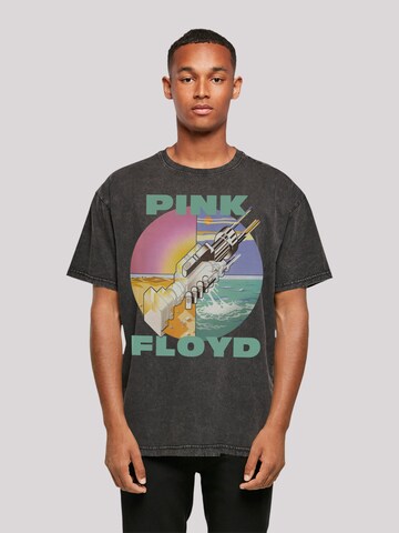 T-Shirt 'Pink Floyd ' F4NT4STIC en noir : devant