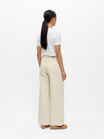 OBJECT Wide leg Jeans in Beige