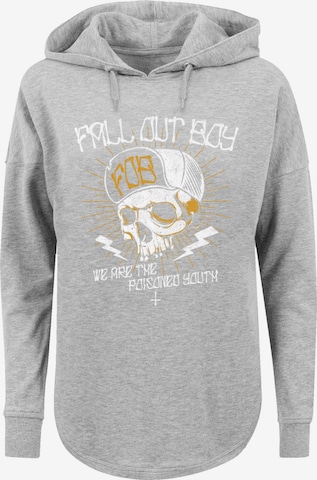 F4NT4STIC Sweatshirt 'Fall Out Boy Chest Youth Skull' in Grey: front